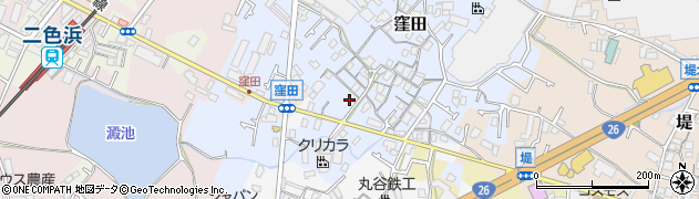 大阪府貝塚市窪田74周辺の地図