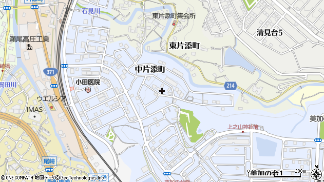 〒586-0046 大阪府河内長野市中片添町の地図
