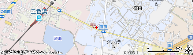 大阪府貝塚市窪田125-1周辺の地図
