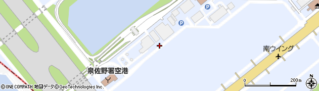 大阪府田尻町（泉南郡）泉州空港中周辺の地図
