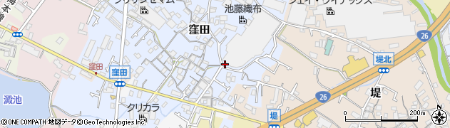 大阪府貝塚市窪田372周辺の地図