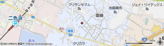 大阪府貝塚市窪田80周辺の地図