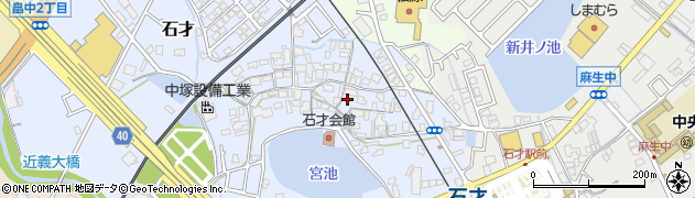 大阪府貝塚市石才594周辺の地図