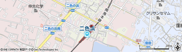 二色浜駅周辺の地図