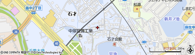 大阪府貝塚市石才573周辺の地図
