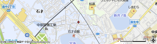 大阪府貝塚市石才593周辺の地図