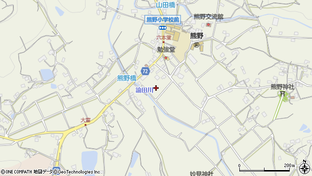 〒720-0411 広島県福山市熊野町の地図