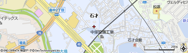 大阪府貝塚市石才199-1周辺の地図