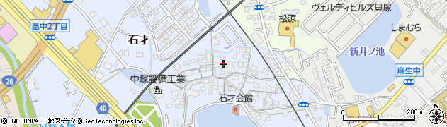 大阪府貝塚市石才602周辺の地図
