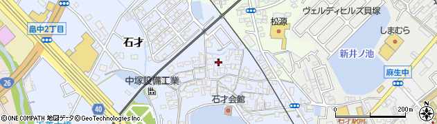 大阪府貝塚市石才452周辺の地図