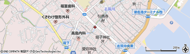 兵庫県淡路市志筑周辺の地図