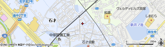 大阪府貝塚市石才449周辺の地図