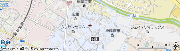 大阪府貝塚市窪田232周辺の地図