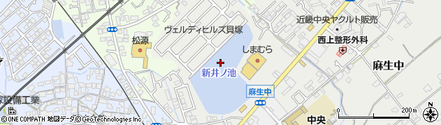 新井ノ池周辺の地図