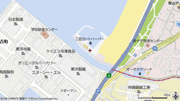〒597-0063 大阪府貝塚市二色港町の地図