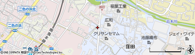大阪府貝塚市窪田167周辺の地図