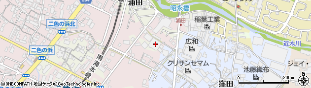 大阪府貝塚市浦田170周辺の地図