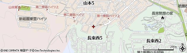 山本第二公園周辺の地図