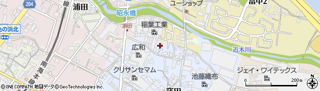 大阪府貝塚市窪田215-4周辺の地図
