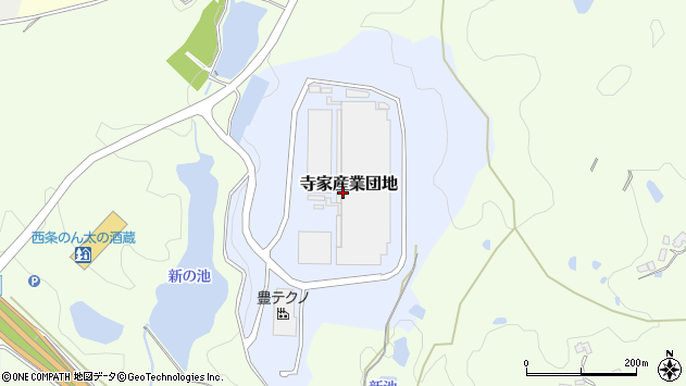 〒739-0049 広島県東広島市寺家産業団地の地図