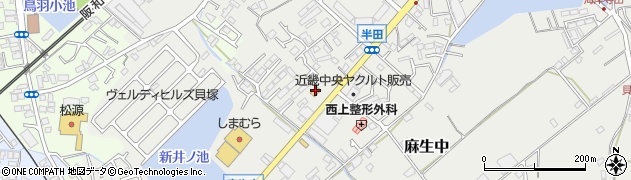 ファミリーマート貝塚麻生中店周辺の地図