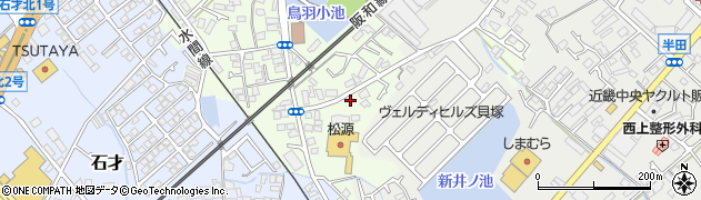 大阪府貝塚市鳥羽38周辺の地図
