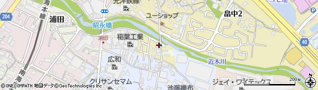 大阪府貝塚市畠中周辺の地図