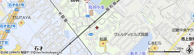 大阪府貝塚市鳥羽40周辺の地図