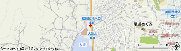 松岡団地入口周辺の地図