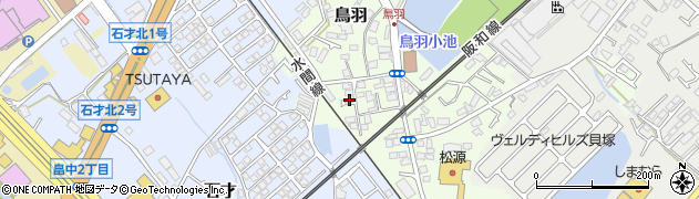大阪府貝塚市鳥羽233-4周辺の地図