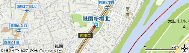 祇園新橋北駅周辺の地図