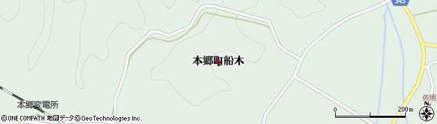 広島県三原市本郷町船木周辺の地図
