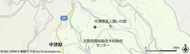 大阪府千早赤阪村（南河内郡）中津原周辺の地図