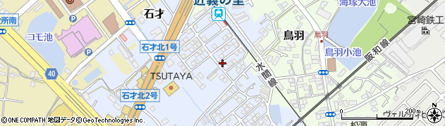 大阪府貝塚市石才79周辺の地図