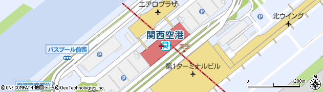 大阪税関関西空港税関支署　税関広報広聴官周辺の地図