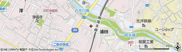 大阪府貝塚市浦田204-4周辺の地図