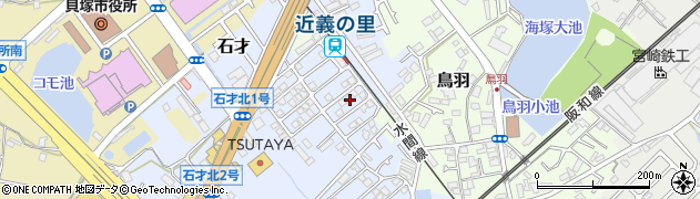 大阪府貝塚市石才677周辺の地図