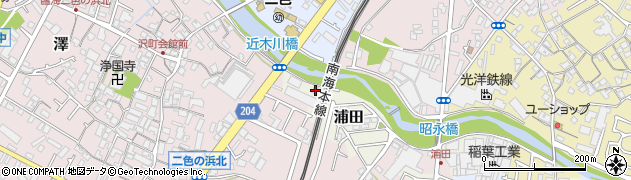 大阪府貝塚市浦田204周辺の地図