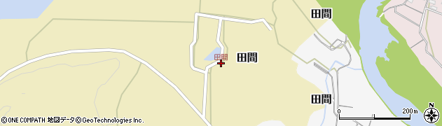 田間周辺の地図