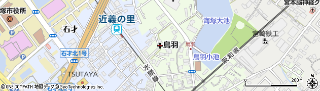 大阪府貝塚市鳥羽周辺の地図