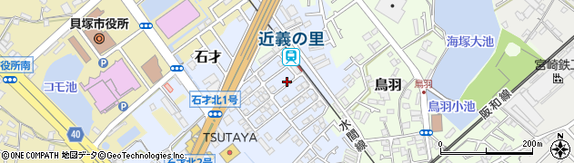 大阪府貝塚市石才69周辺の地図