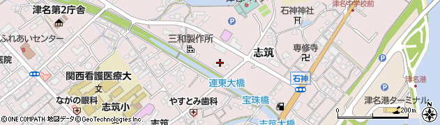 兵庫県淡路市志筑122周辺の地図
