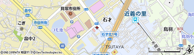 大阪府貝塚市石才135周辺の地図