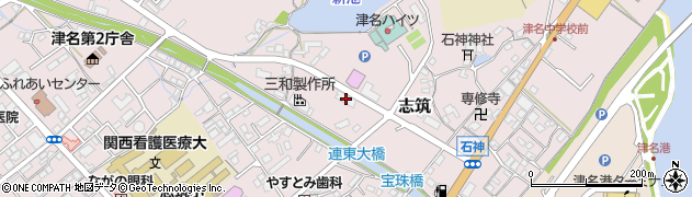 兵庫県淡路市志筑120周辺の地図