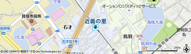 大阪府貝塚市周辺の地図