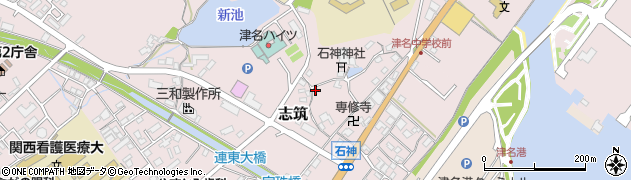 兵庫県淡路市志筑167周辺の地図