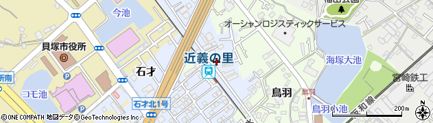 大阪府貝塚市石才13周辺の地図