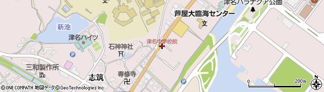 津名中学校前周辺の地図