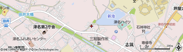 兵庫県淡路市志筑384周辺の地図
