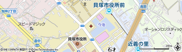 貝塚市役所　福祉部障害福祉課点字図書室周辺の地図